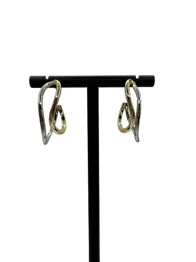 [E-PK-10] Two Tone Open Hoops