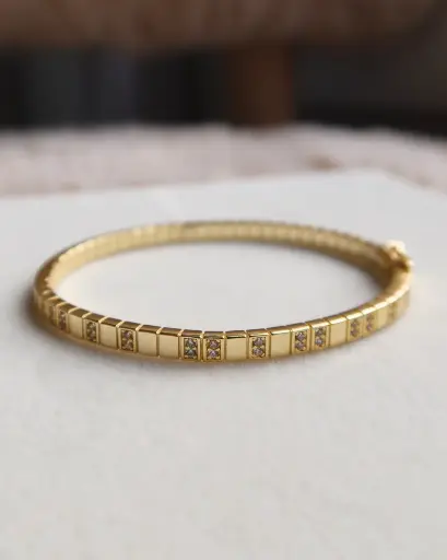 Gold Bar Bangle