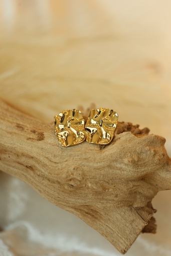 [E-PK-15] Gold Hammered Earrings