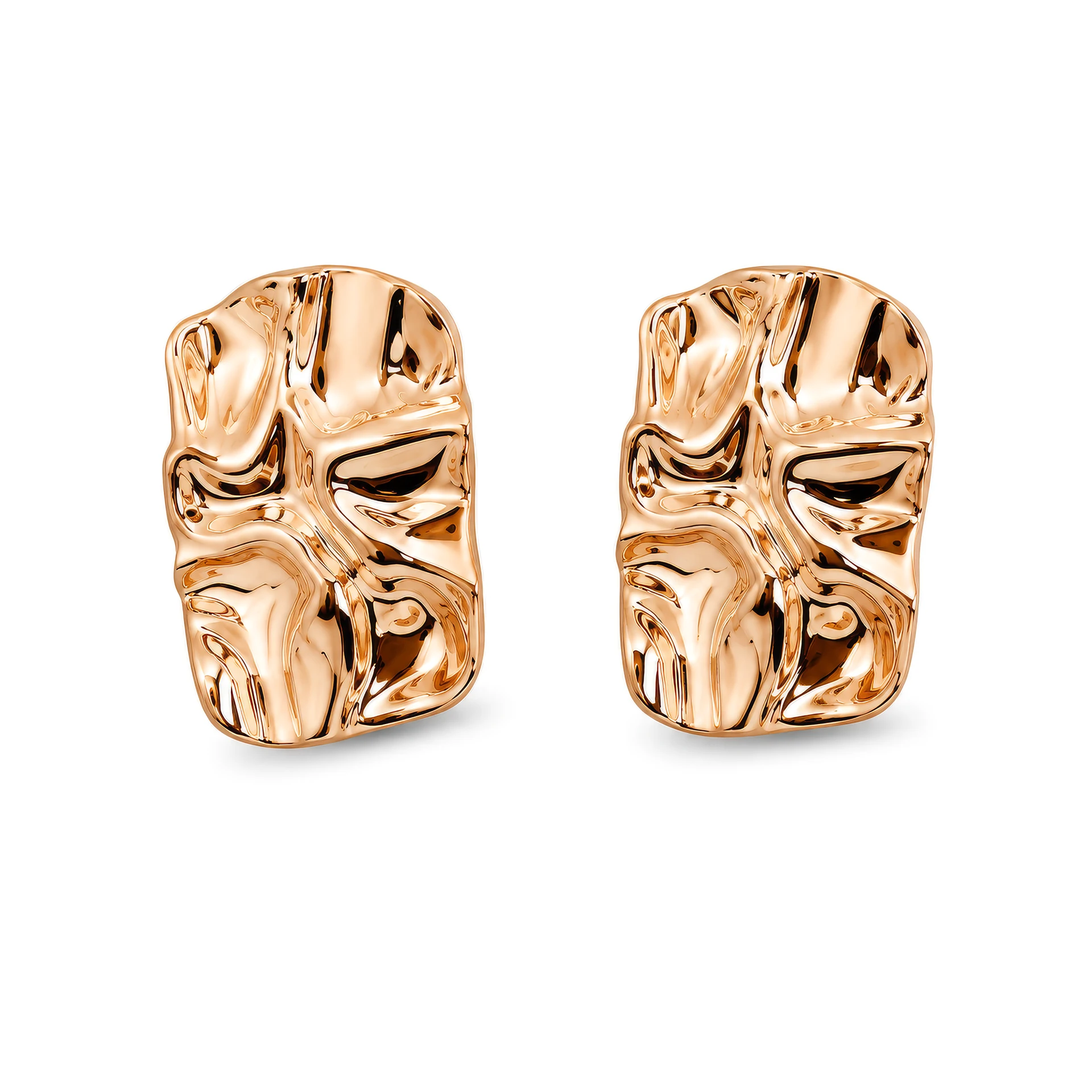 [E-PK-15] Gold Hammered Earrings