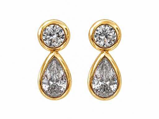 Mini Teardrop Studs Yellow Gold