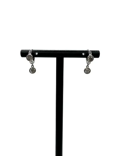 [E-PK-25] Twinkle Drop Huggie Sterling Silver