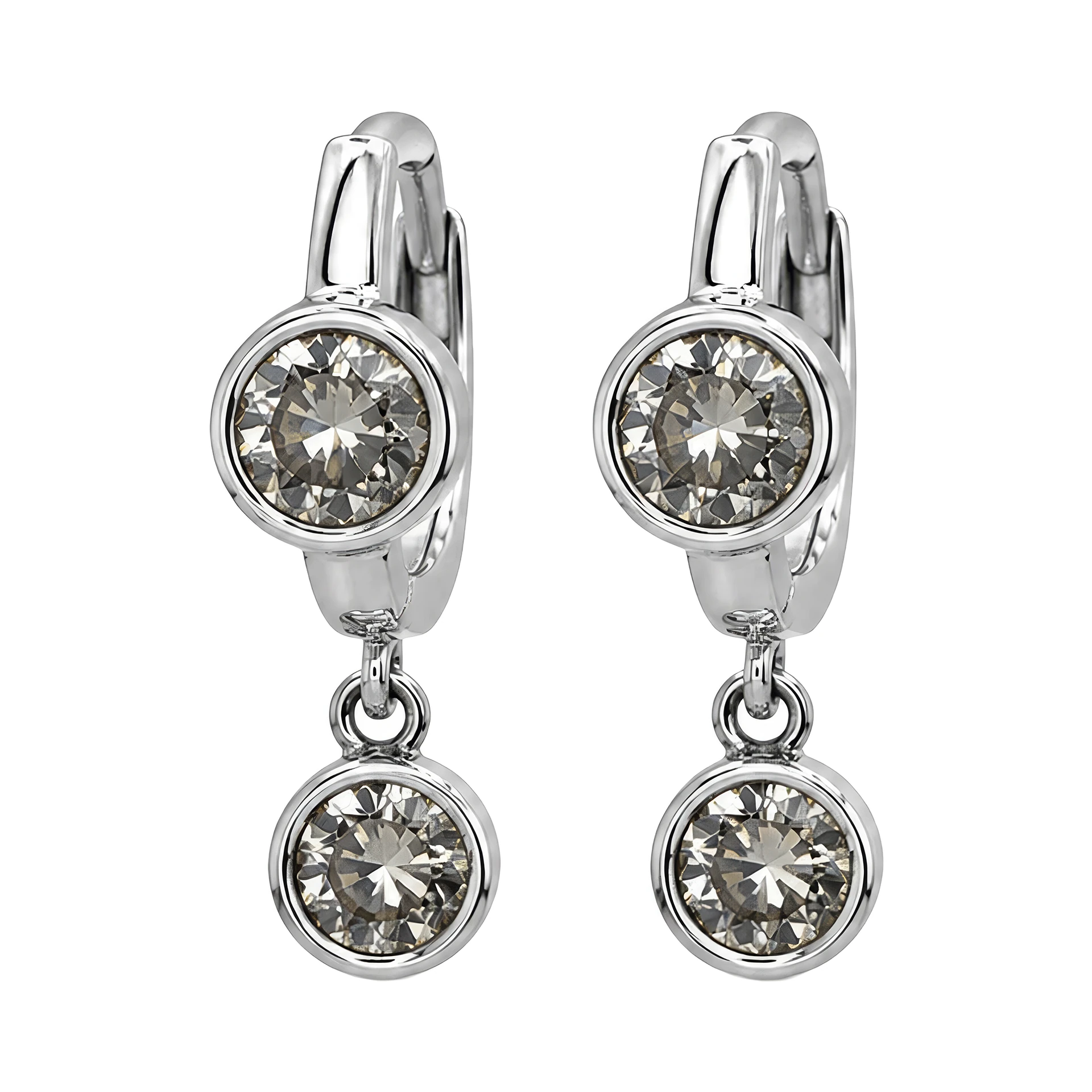 [E-PK-25] Twinkle Drop Huggie Sterling Silver