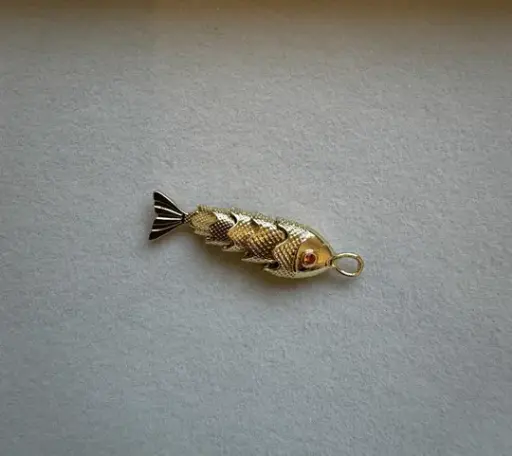 Drish Fish Charm (small, gold) 