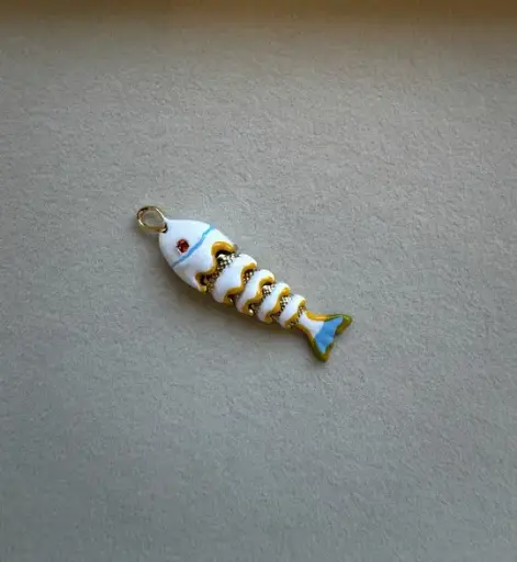 Drish Fish Charm (small, white) 