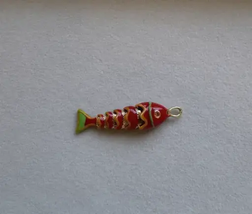 Drish Fish Charm (small, red)  