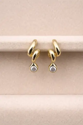 Twist Crystal Earring