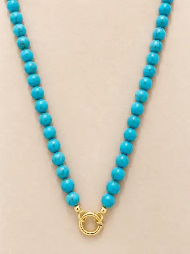 Turquoise Beaded Necklace 