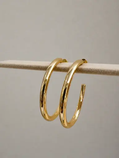 Large Gold Hoops 