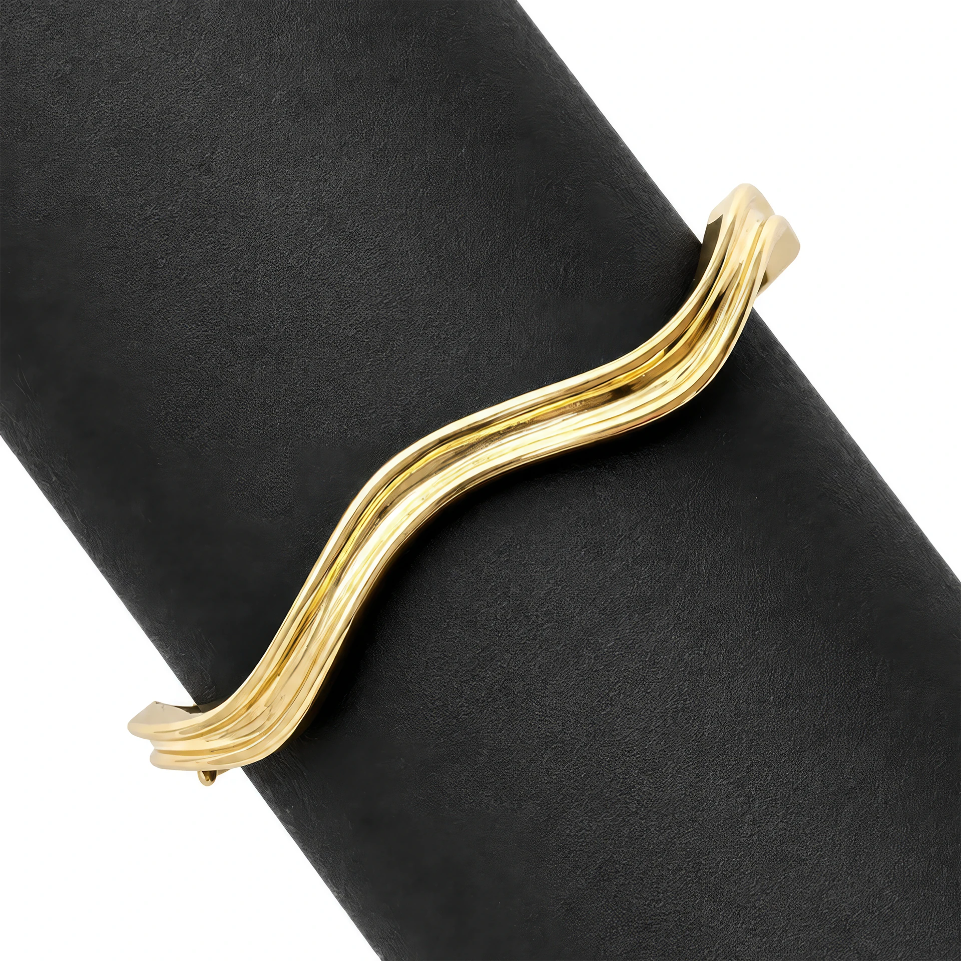[B-PK-44] Golden Wave Cuff Bracelet