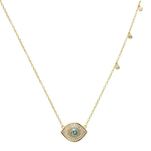 Evil Eye Bezel Necklace