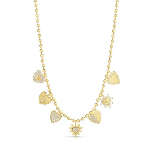 Golden Love Charm Necklace