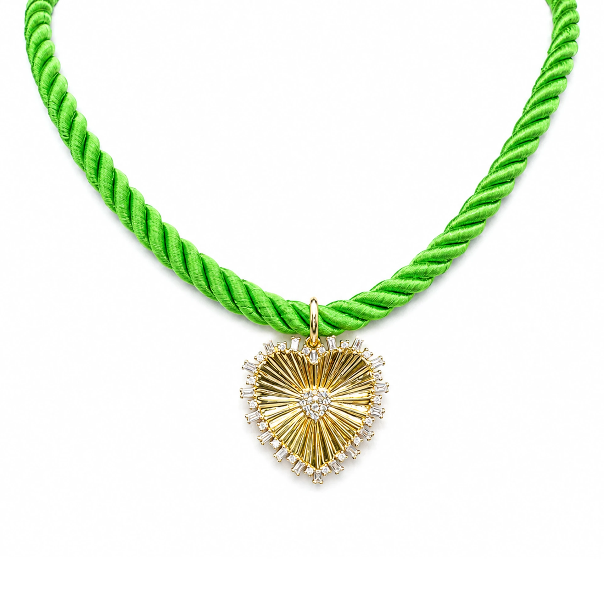 [N-PK-48] Lime Green Heart Rope