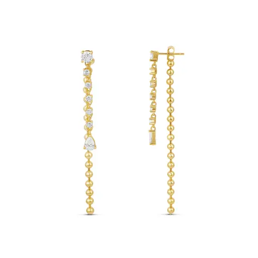 Liquid Gold Diamond Drop Earrings 