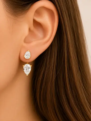 Large Duet Drop Earrings (gold)