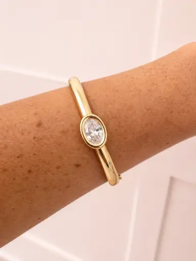Oval Bezel Bangle