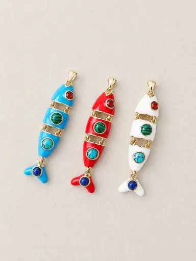 Segmented Drish Fish Charms