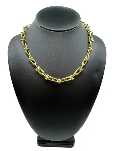 [N-PK-62] Orbit Chain 18 Inch Yellow Gold
