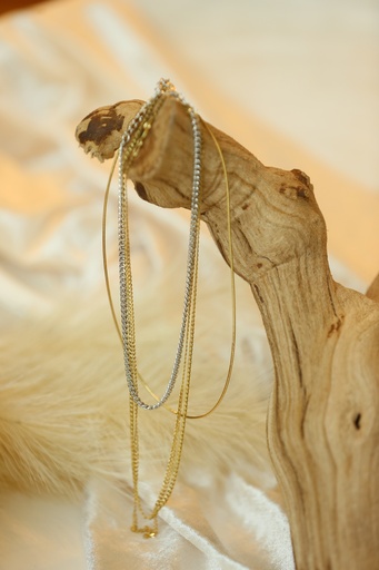[N-PK-66] 18 Inch Cuban Chain 14k Gold Plated Sterling Silver